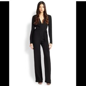 DVF Margot-style wrap jumpsuit 🖤✨